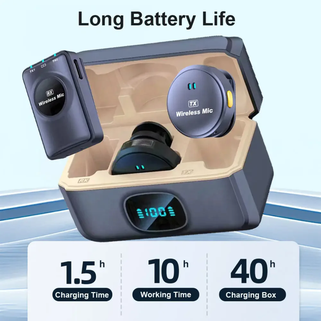 3 in 1 Vlog Interview Live Stream Wireless Microphone Coin Lapel Clip Lavalier Microphone